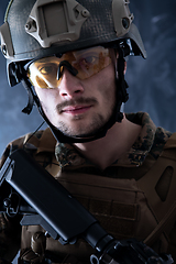 Image showing modern warfare soldier