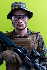 Image showing soldier on drugs