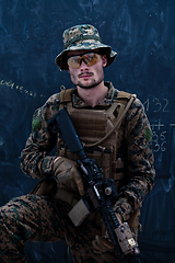 Image showing modern warfare soldier