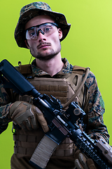 Image showing soldier on drugs