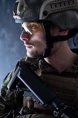 Image showing modern warfare soldier