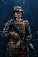 Image showing modern warfare soldier