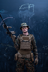 Image showing modern warfare soldier