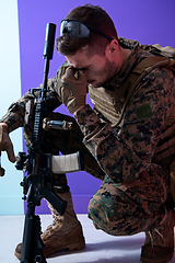 Image showing soldier with problems