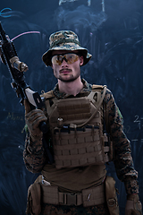 Image showing modern warfare soldier