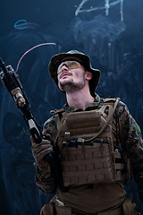 Image showing modern warfare soldier