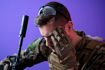 Image showing soldier with problems