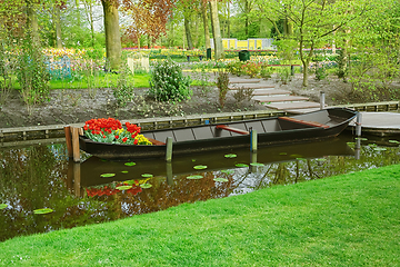 Image showing Boat on the canal