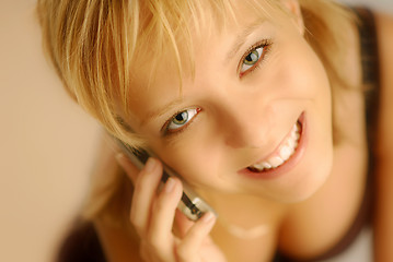 Image showing Girl with phone