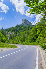 Image showing Curvy road in Romanian Carpathians