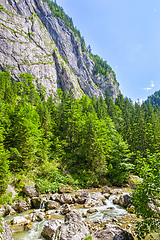 Image showing Silky river in rocky mountains