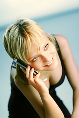 Image showing Girl with phone