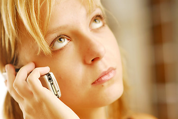 Image showing Girl with phone