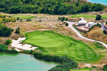 Image showing Golf Course on the Sea Shore