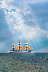 Image showing Sailing Ship in the Sea