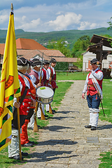 Image showing Formation of 18th Century Soldiers