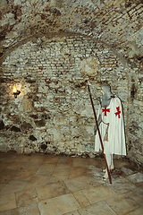 Image showing Knight's dummy in old citadel