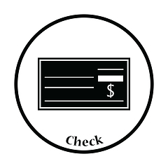 Image showing Bank check icon