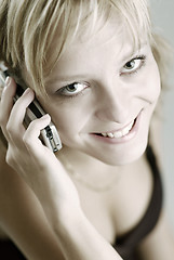 Image showing Girl with phone