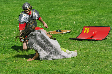 Image showing Fight between Roman Legionary and Dacian Warrior