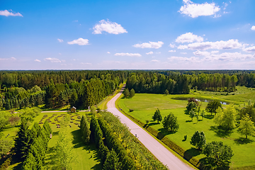 Image showing Rural road in the forest