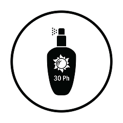 Image showing Sun protection spray icon