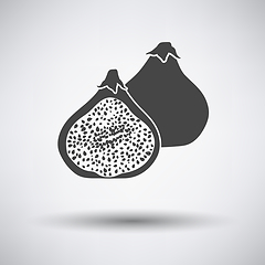 Image showing Fig fruit icon on gray background