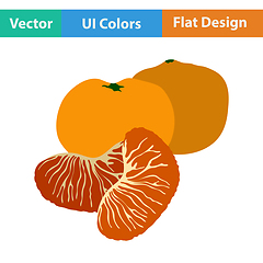 Image showing Flat design icon of Mandarin