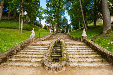 Image showing Stairway in the Castle park