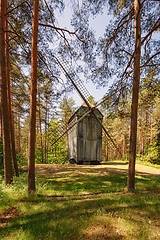 Image showing Old wooden windmill