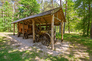 Image showing Lokomobile in the shed