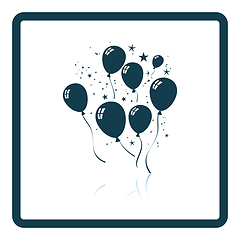 Image showing Party balloons and stars icon