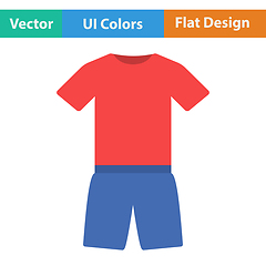 Image showing Flat design icon of Fitness uniform