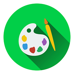 Image showing Flat design icon of School palette in ui colors