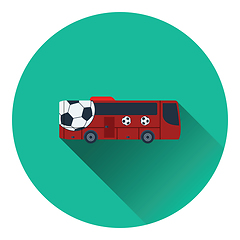 Image showing Football fan bus icon