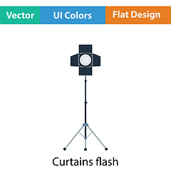 Image showing Icon of curtain light