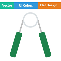 Image showing Flat design icon of Hands expander