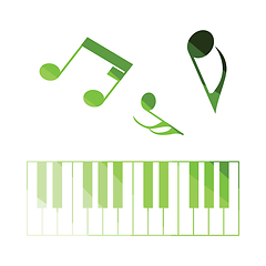 Image showing Piano keyboard icon