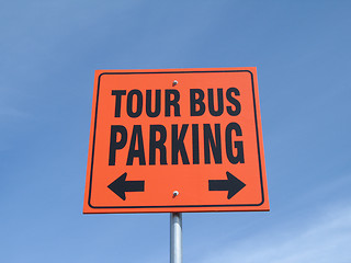 Image showing tour bus parking sign