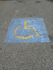 Image showing handicap parking space sign