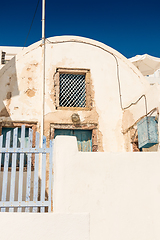 Image showing typical architecture of houses on the island of Santorini in Gre