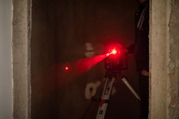 Image showing Laser equipment at a construction site