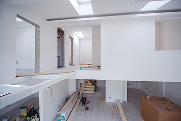 Image showing Interior of unfinished two level apartment