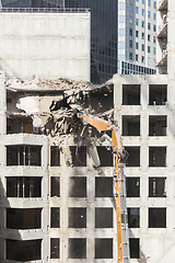 Image showing Demolition site of a building