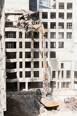 Image showing Demolition site of a building