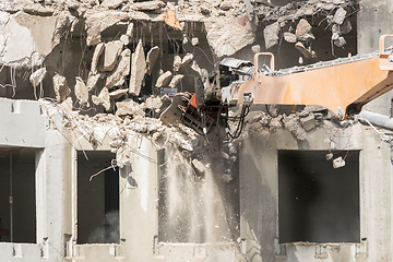 Image showing Demolition site of a building