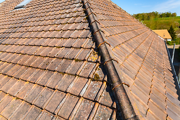 Image showing renovation of a brick tiled roof