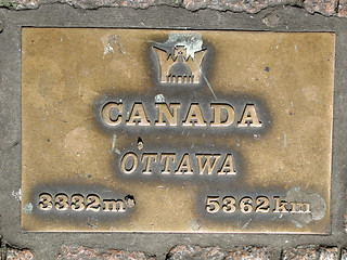 Image showing canada and ottawa sign