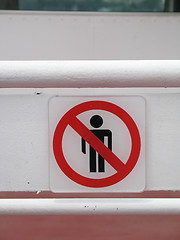Image showing no people allowed sign
