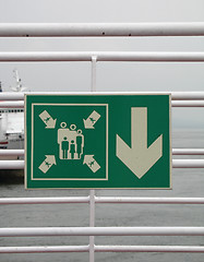 Image showing passenger area sign